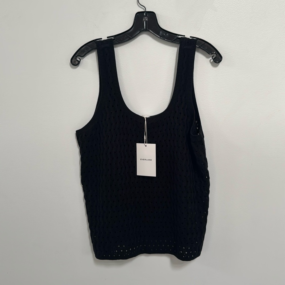 Everlane Black Crochet Top new with tags